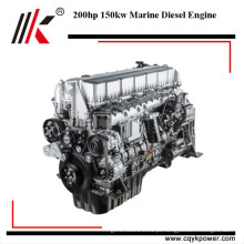 Bom desempenho 6 cilindro 150kw 200hp marine motor de barco a motor diesel